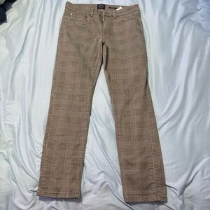 Ben Sherman Brown Plaid Women's Straight Leg Jeans